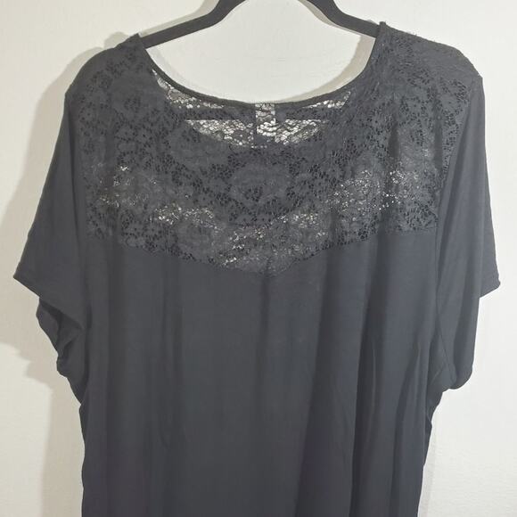 TORRID‎ lace inset black top plus size 4X - Picture 4 of 6